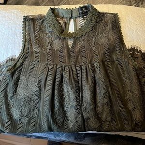 Shirt/ business casual top/ worthington/ olive green